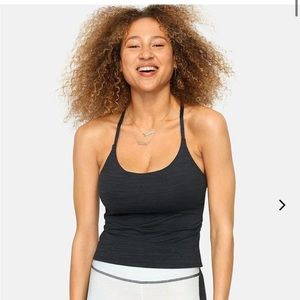 Outdoor Voices Black Racerback Crop Tank Top